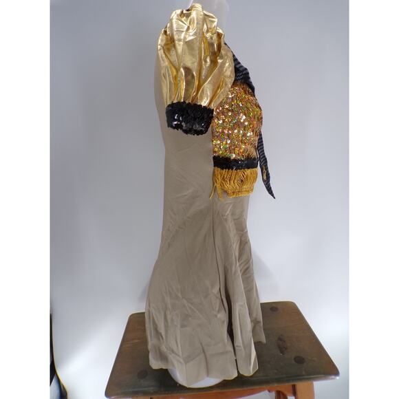 Dance Costume Weissman 540A Medium Adult Gold Jazz Sequin Bugle Boy Army Tap - Picture 7 of 9